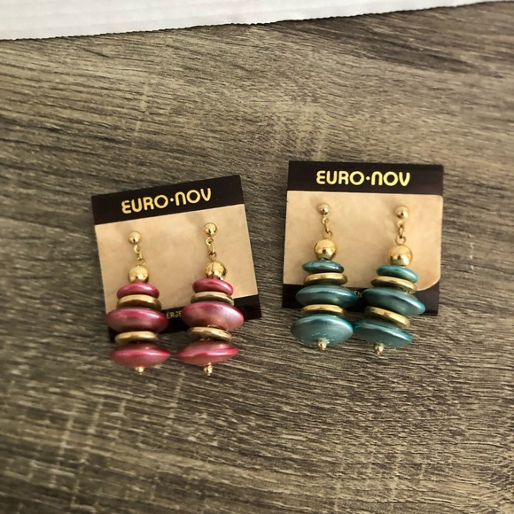Vtg Pink and Blue Earrings Sets - Picture 2 of 10